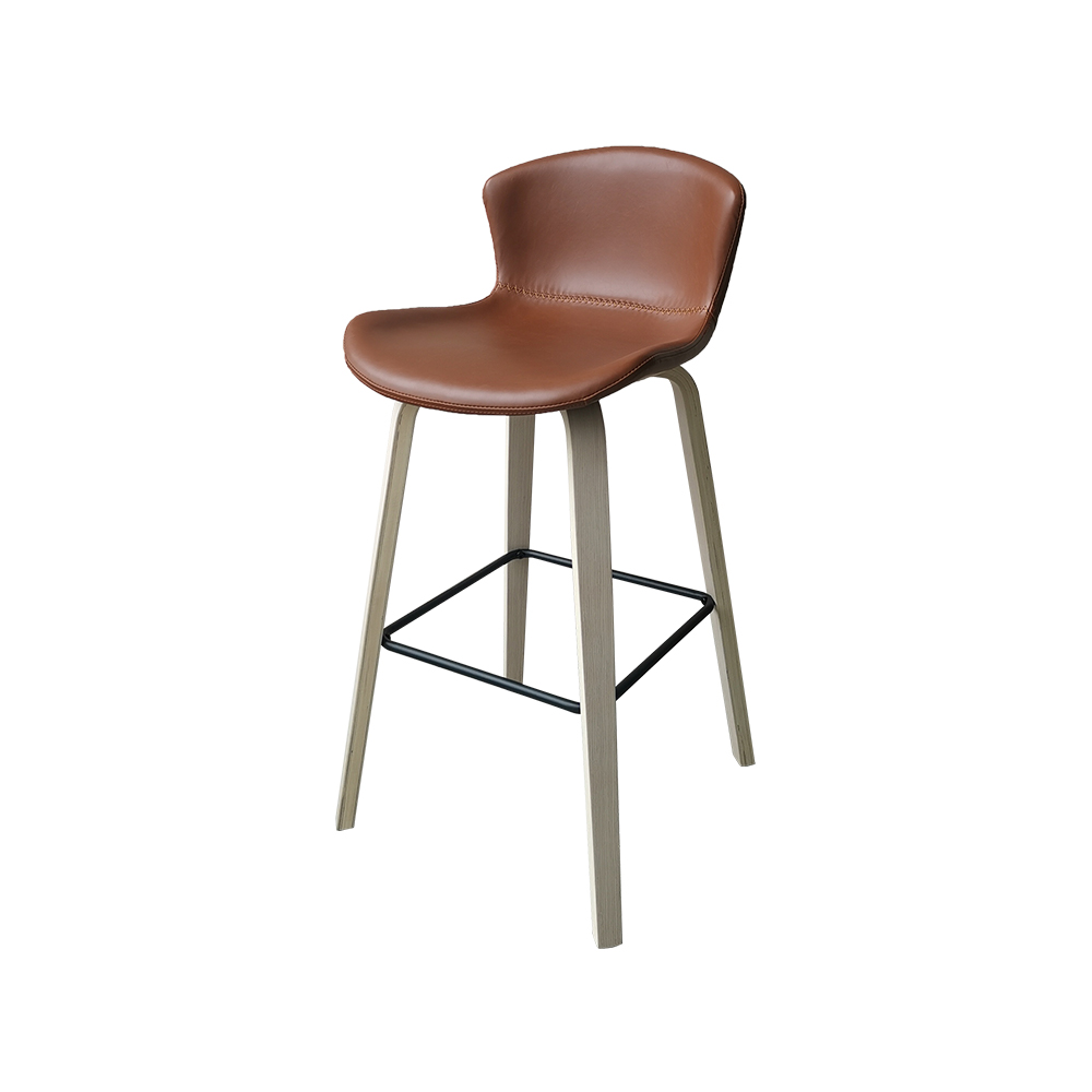 ZY-8030-1 Bent Plywood Leg Bar Chair