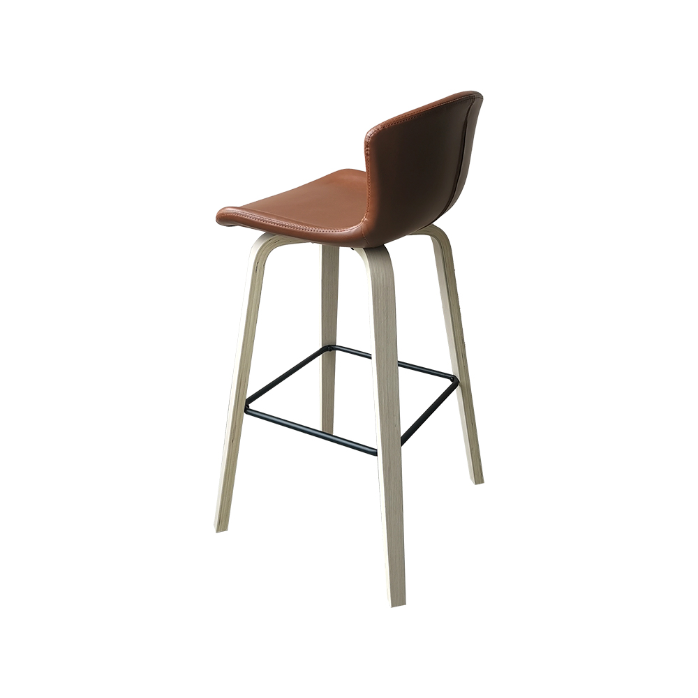 ZY-8030-1 Bent Plywood Leg Bar Chair
