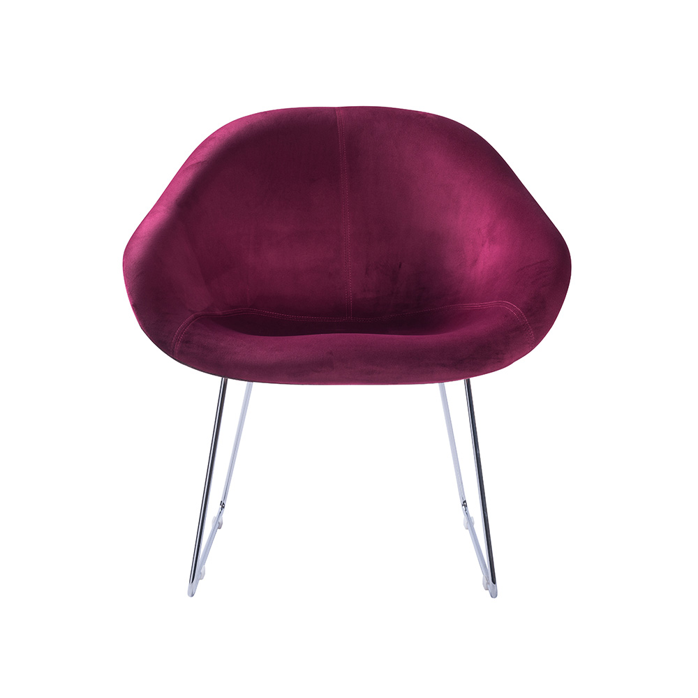 ZY-7068 Steel bracket leg chromed leisure chair