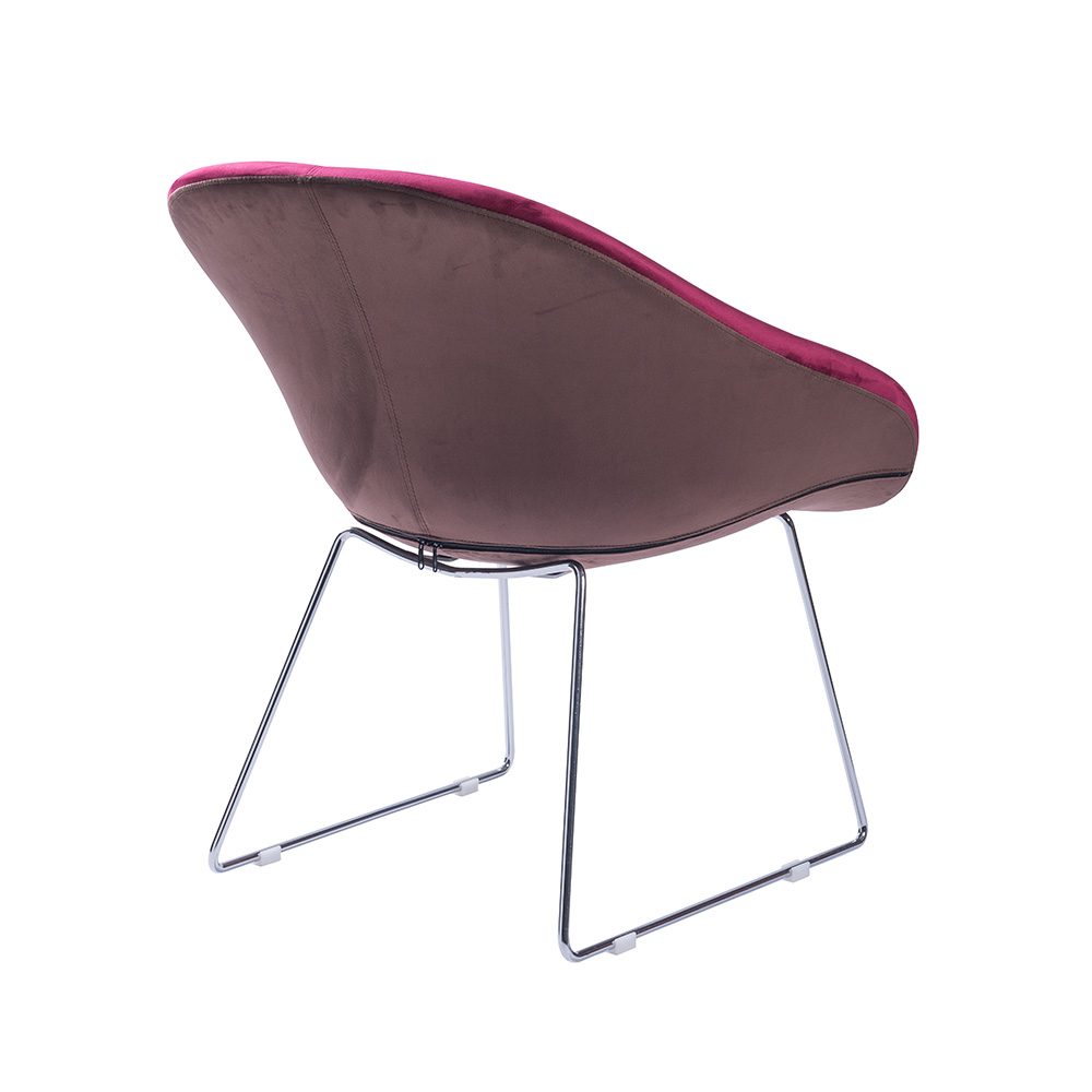 ZY-7068 Steel bracket leg chromed leisure chair