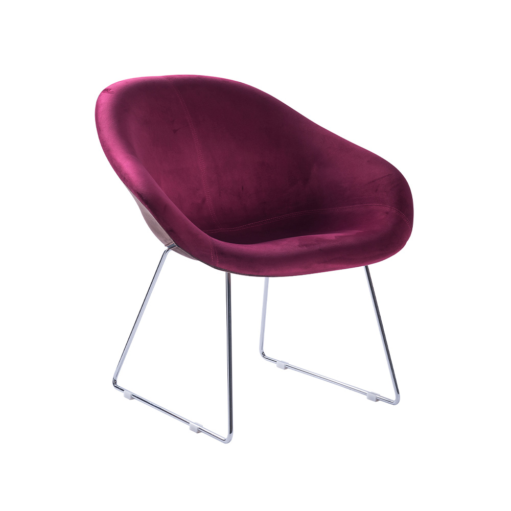 ZY-7068 Steel bracket leg chromed leisure chair