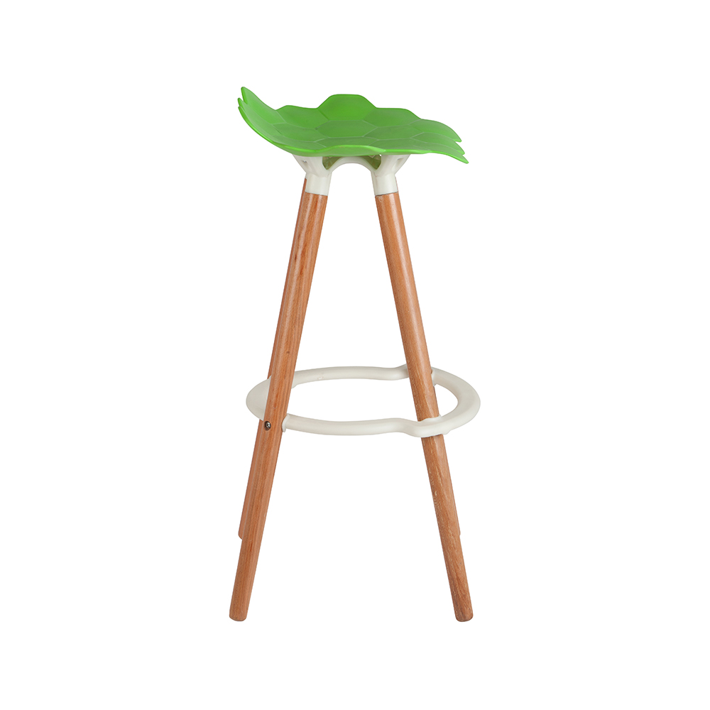 ZY-8011-2 Plastic bracket and wood leg Bar Chair