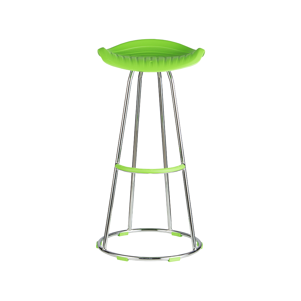 ZY-8013-1 Green Plastic Seat Cushion Bar Chair