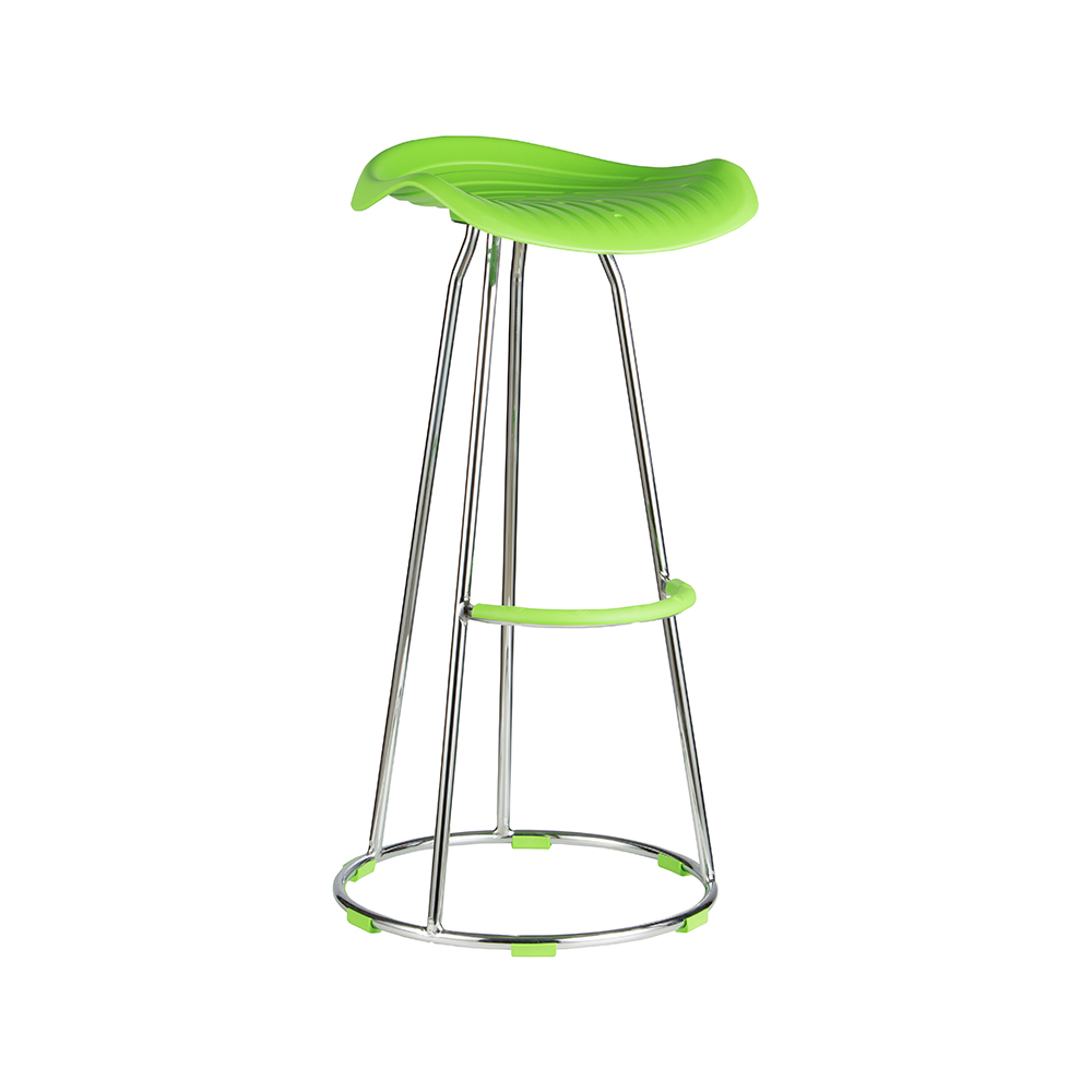 ZY-8013-1 Green Plastic Seat Cushion Bar Chair