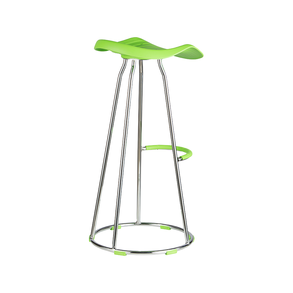 ZY-8013-1 Green Plastic Seat Cushion Bar Chair