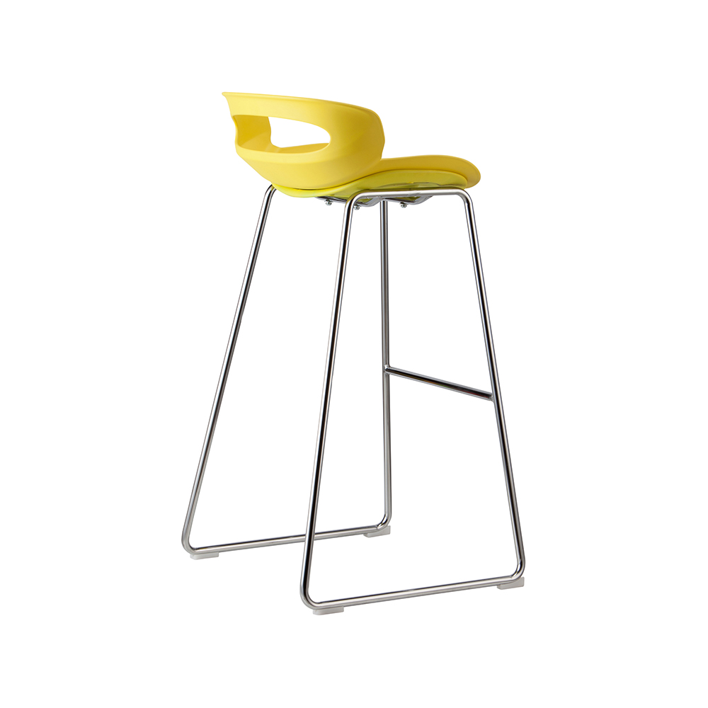 ZY-8015-2 Chrome Metal Tube Stand Bar Chair