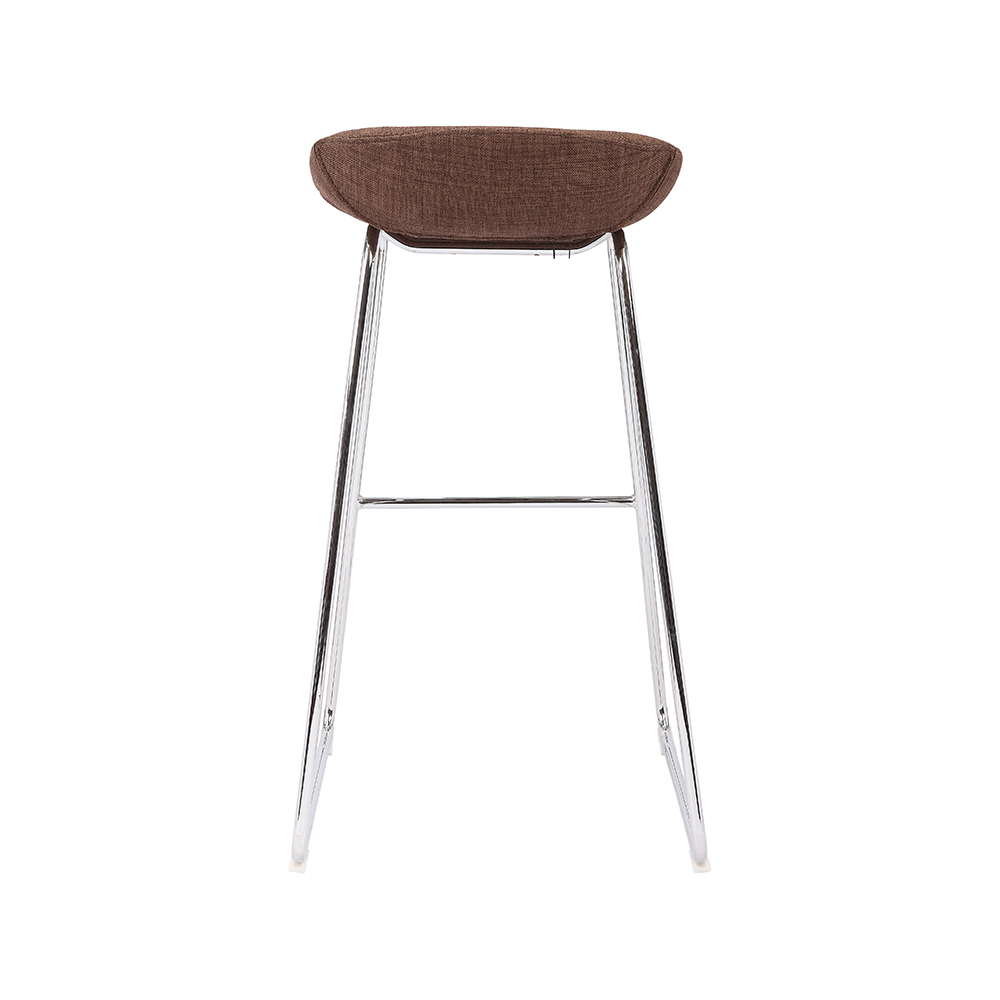 ZY-8016-1 Brown full cloth covered plastic seat cushion Bar chair