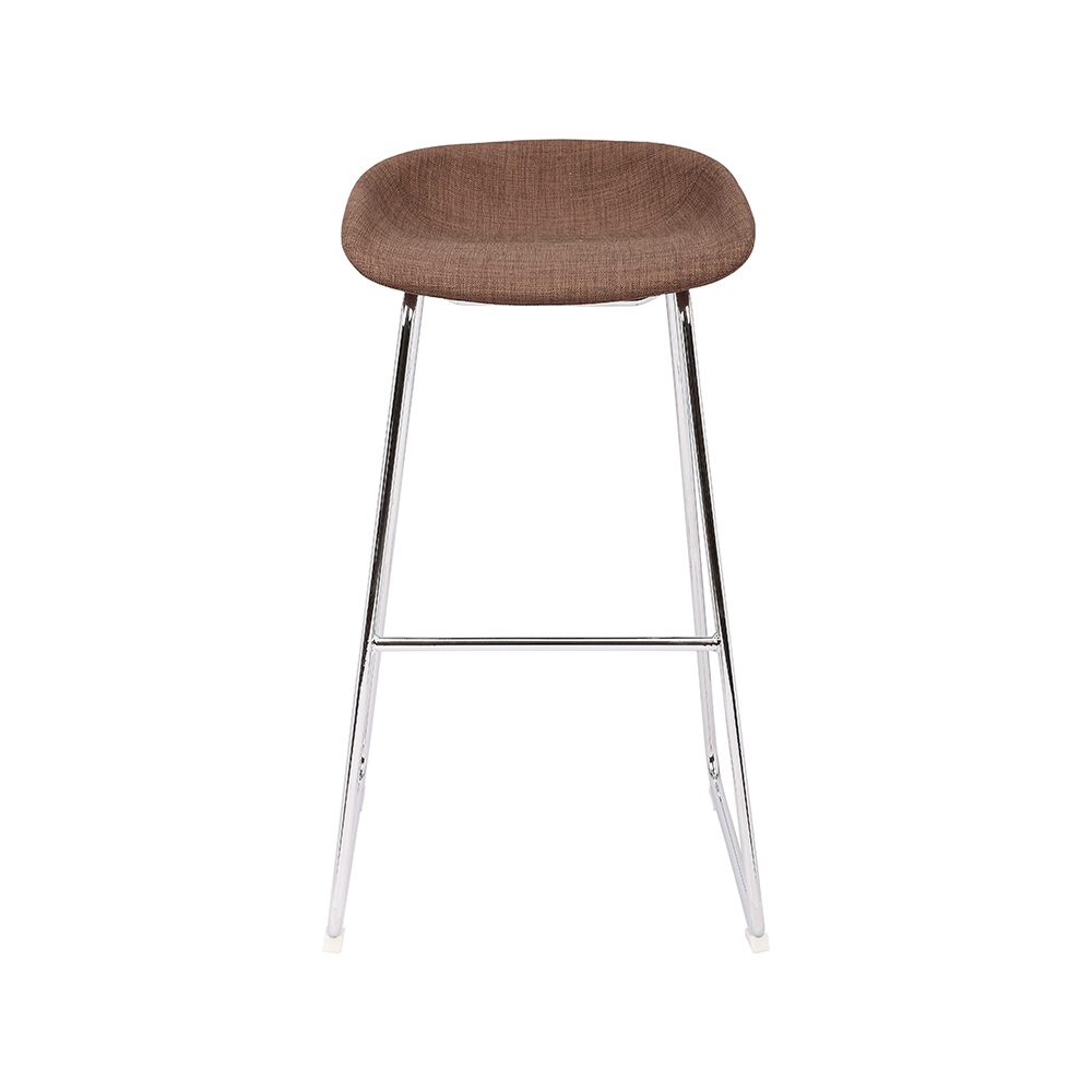 ZY-8016-1 Brown full cloth covered plastic seat cushion Bar chair