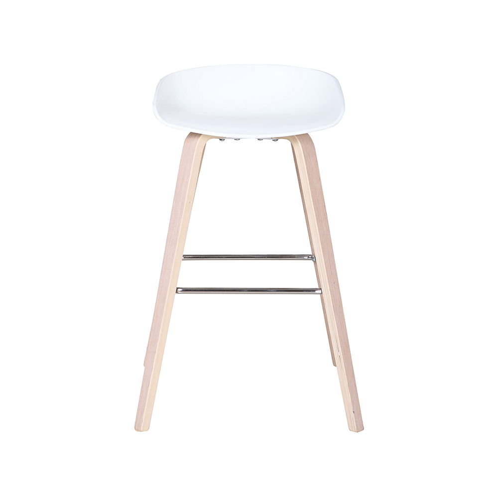 ZY-8016-2 White Bent Plywood Leg Bar Chair