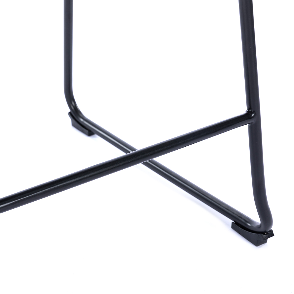 ZY-8089-1 Dark Brown PU Leather Seat Metal Legs Bar Chair