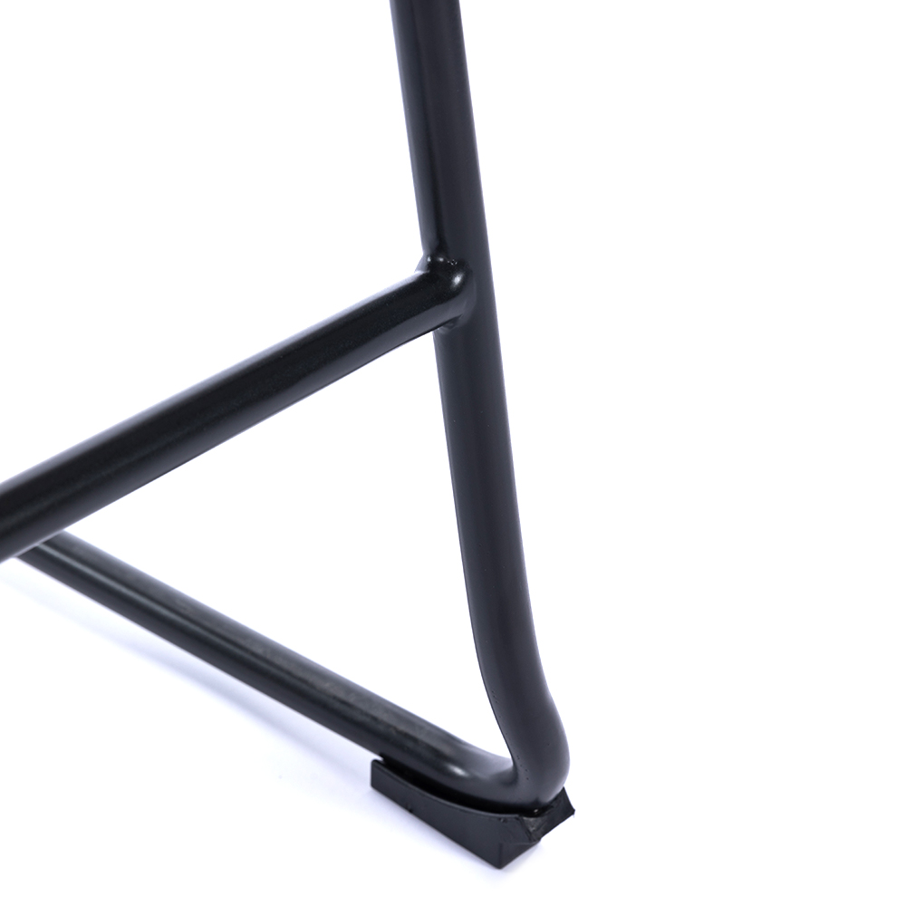 ZY-8089-1 Dark Brown PU Leather Seat Metal Legs Bar Chair