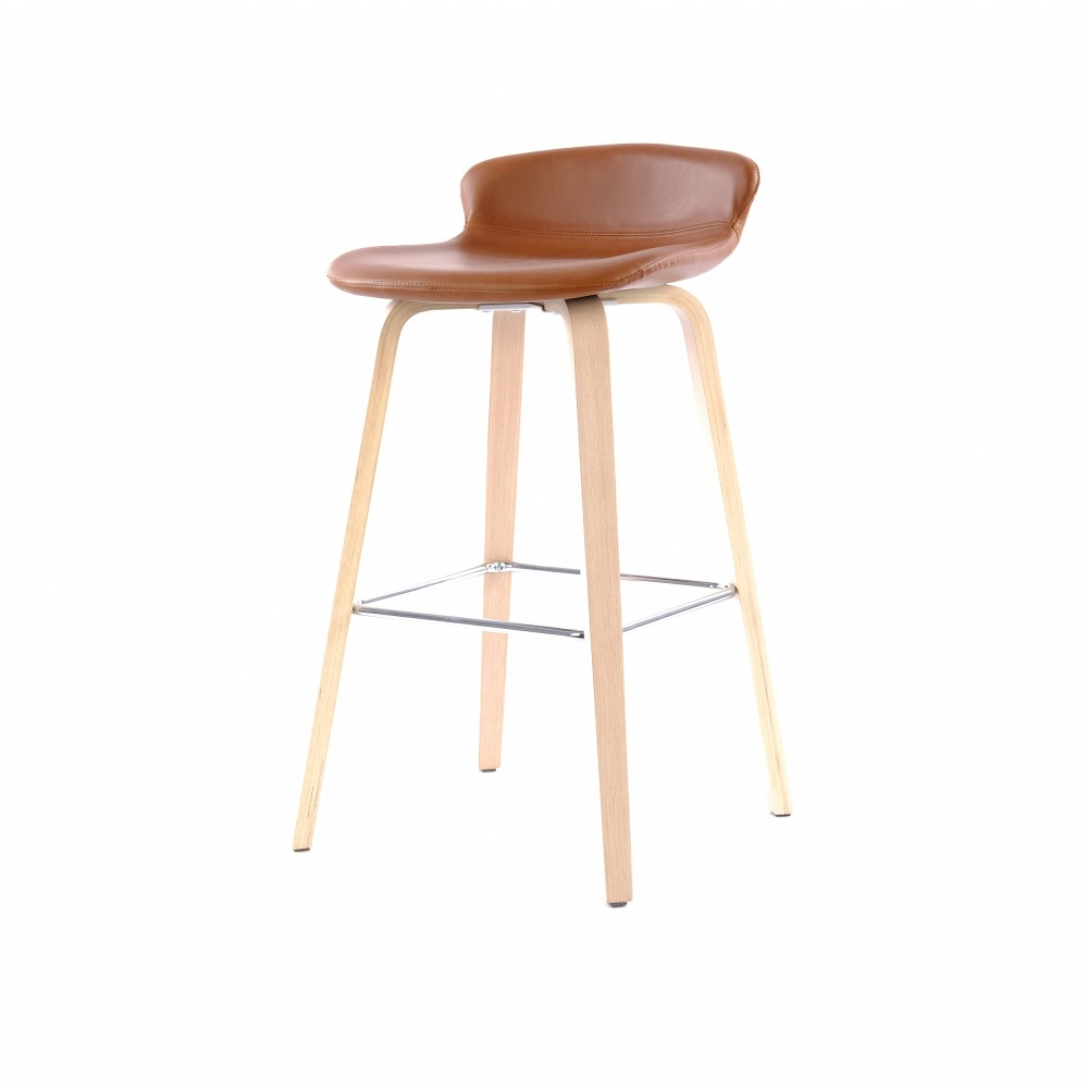 ZY-8127 Black Bent Plywood Leg Bar Chair
