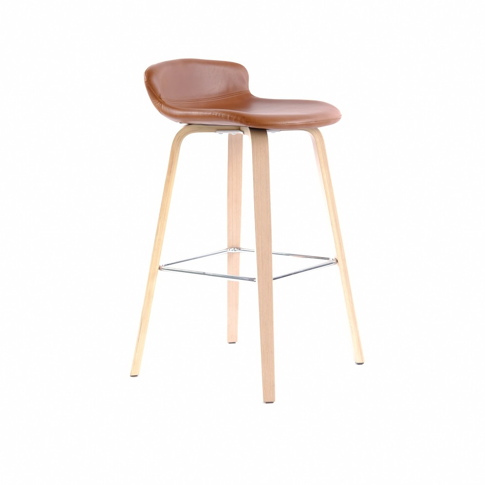 ZY-8127 Black Bent Plywood Leg Bar Chair