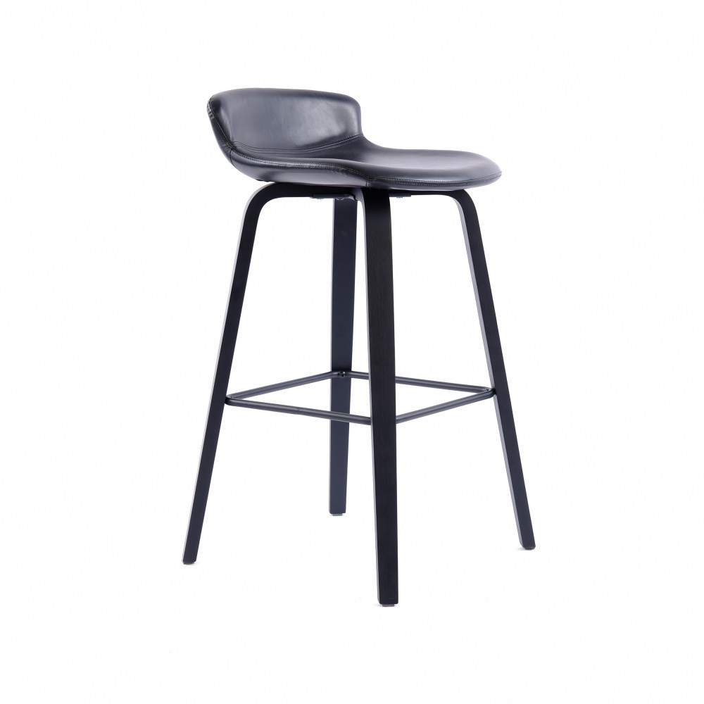 ZY-8127 Black Bent Plywood Leg Bar Chair