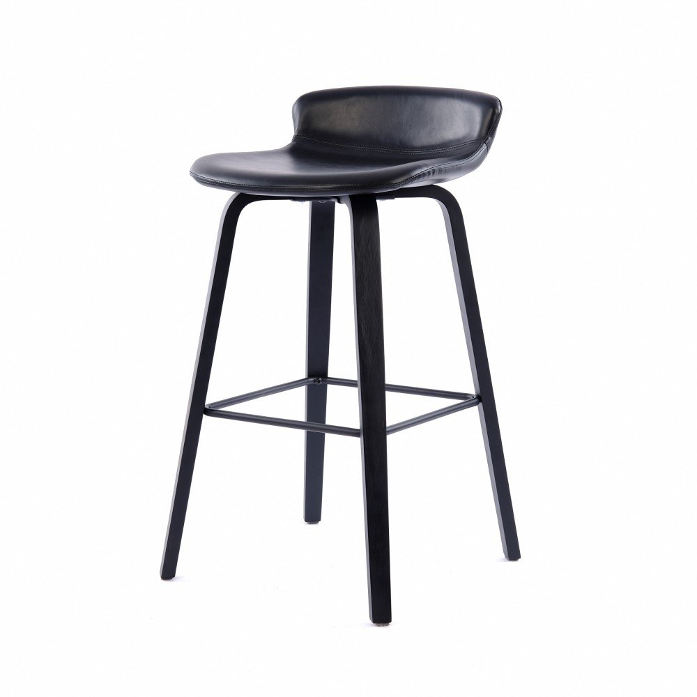 ZY-8127 Black Bent Plywood Leg Bar Chair