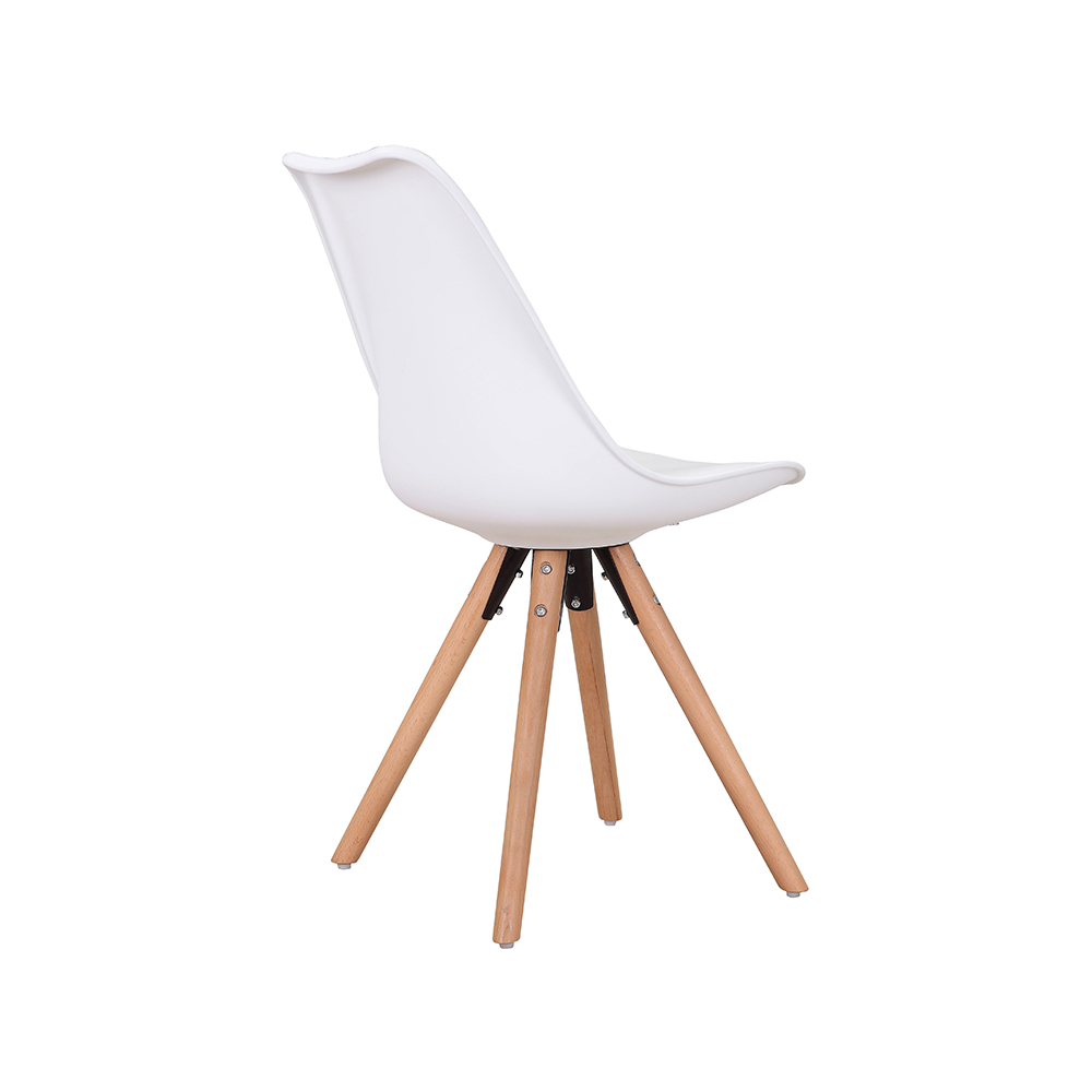 ZY-9008-1 Metal part and round wood leg dining chair