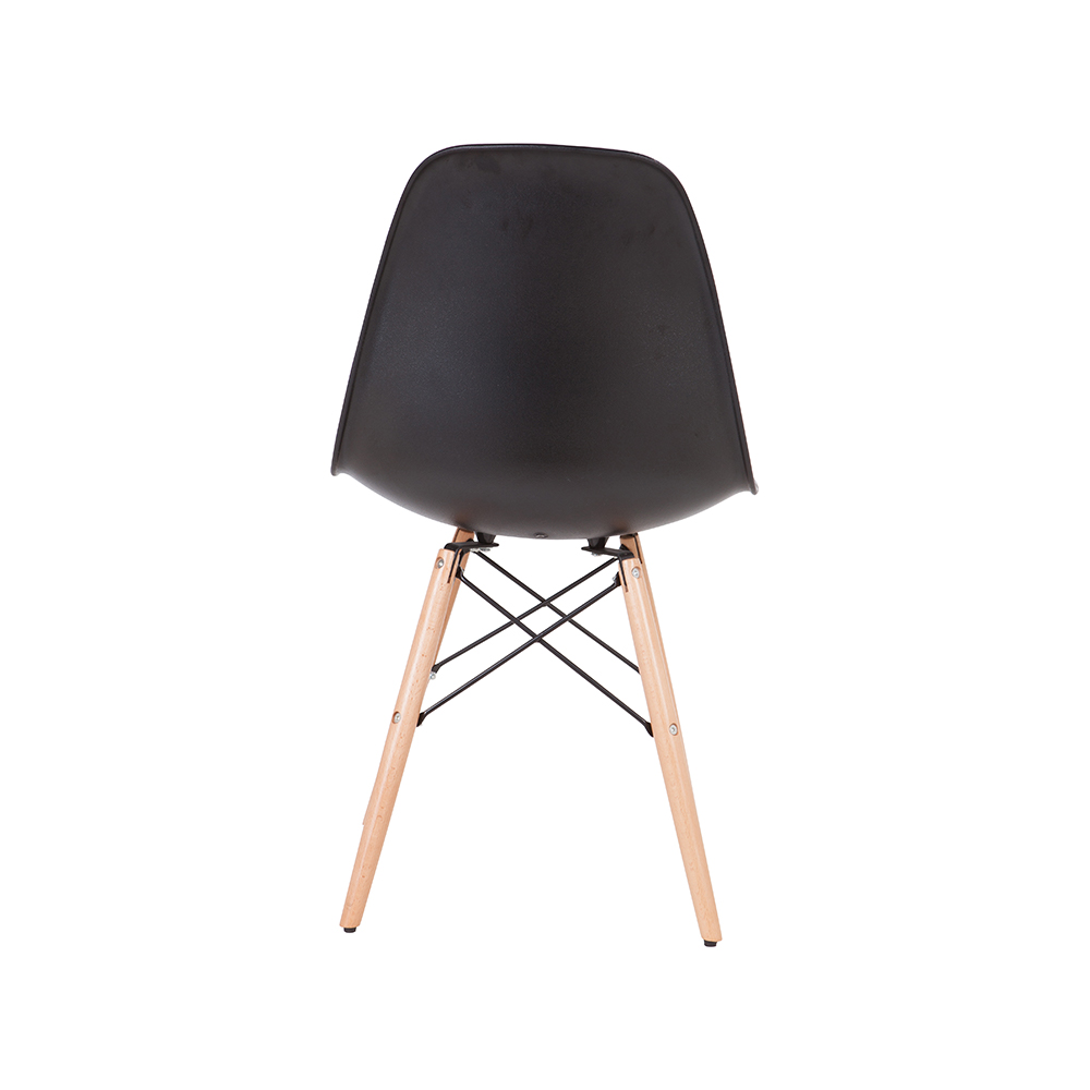 ZY-9010 Plastic seat black dining chair