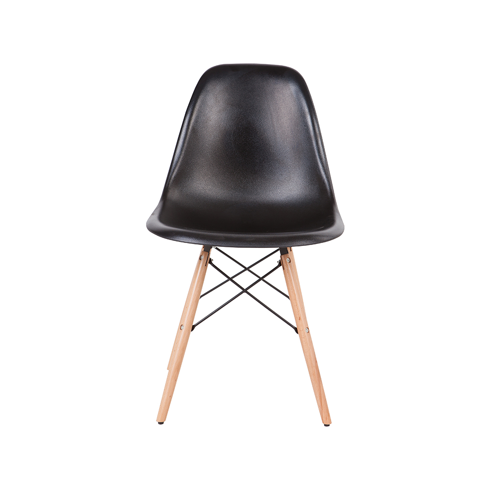 ZY-9010 Plastic seat black dining chair