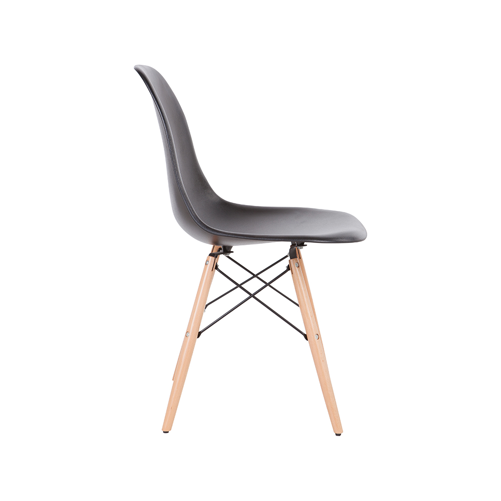 ZY-9010 Plastic seat black dining chair