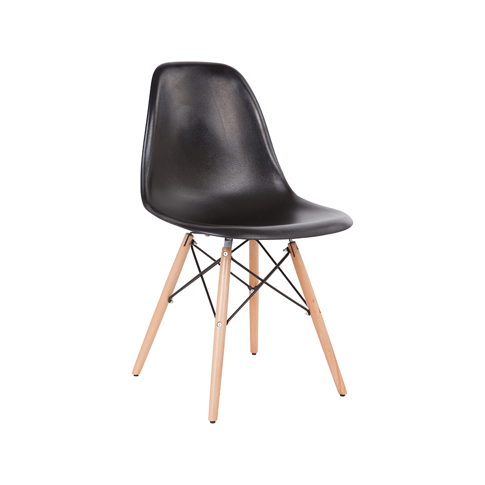 ZY-9010 Plastic seat black dining chair