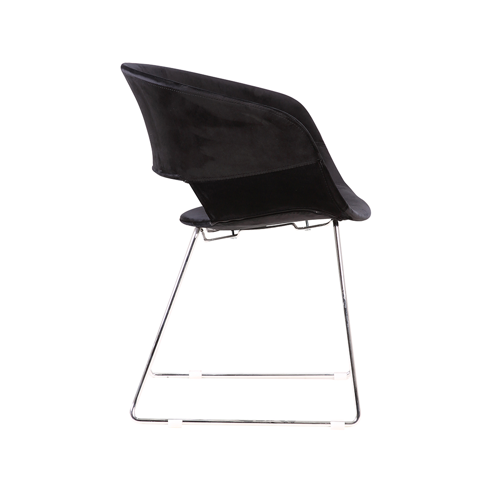 ZY-9018-1 Steel Legs Chromed Dining Chair