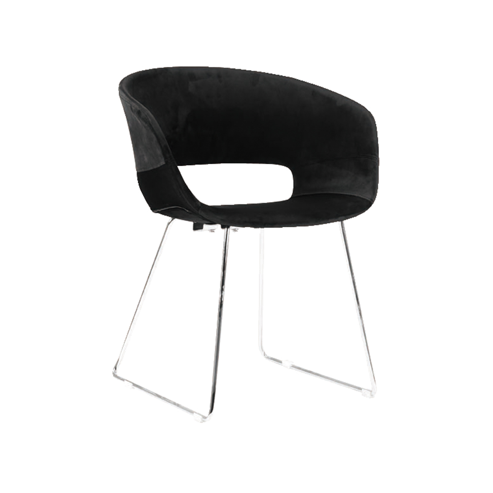 ZY-9018-1 Steel Legs Chromed Dining Chair