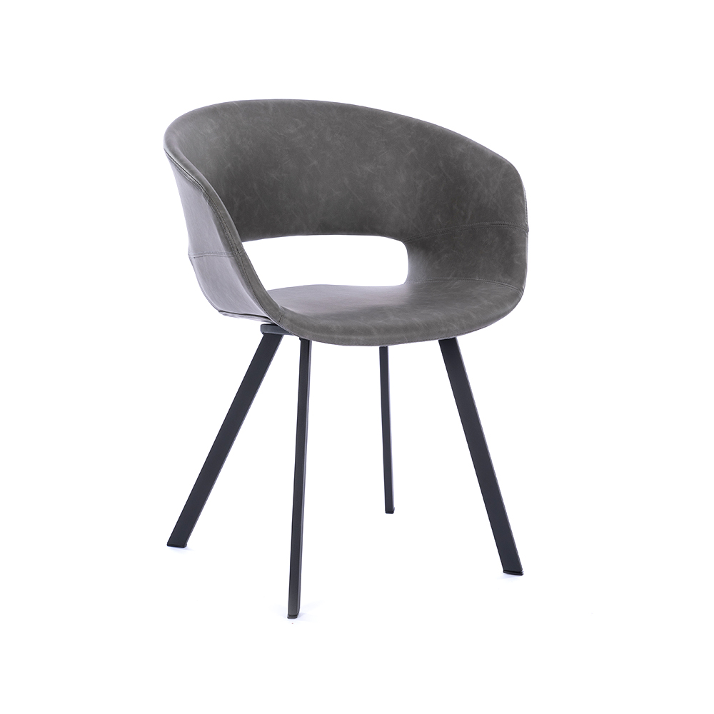 ZY-9018-2 Square Metal Welded Leg Dining Chair