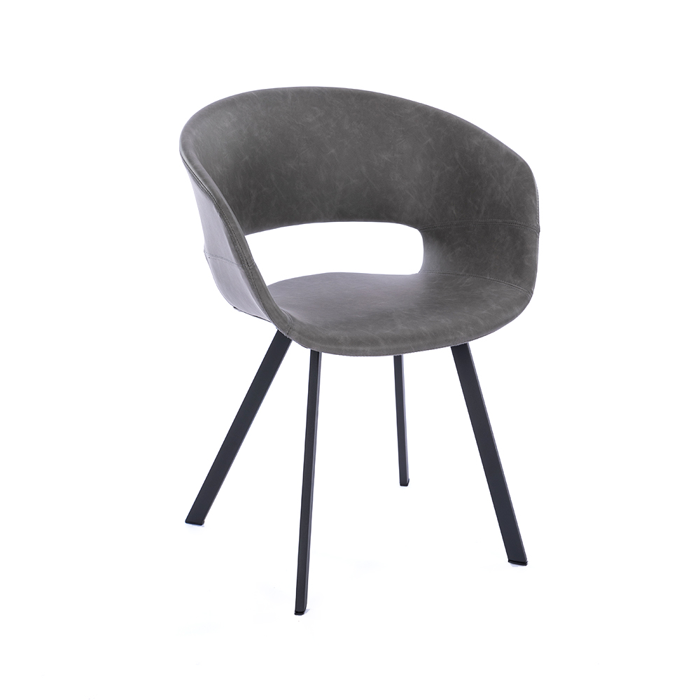 ZY-9018-2 Square Metal Welded Leg Dining Chair