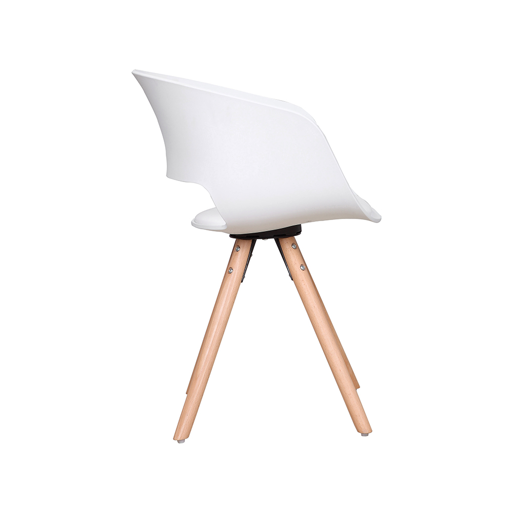 ZY-9018-4  Plastic Seat Linen Fabric Dining Chair