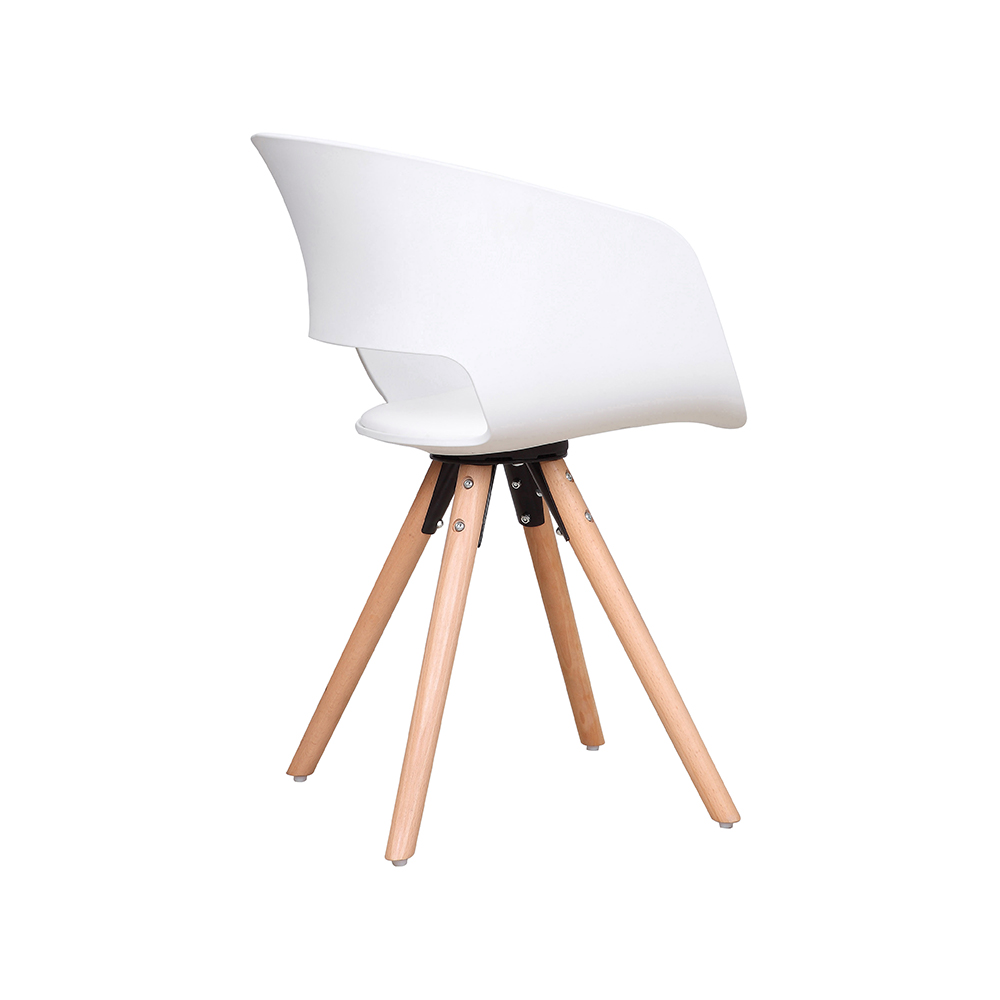 ZY-9018-4  Plastic Seat Linen Fabric Dining Chair