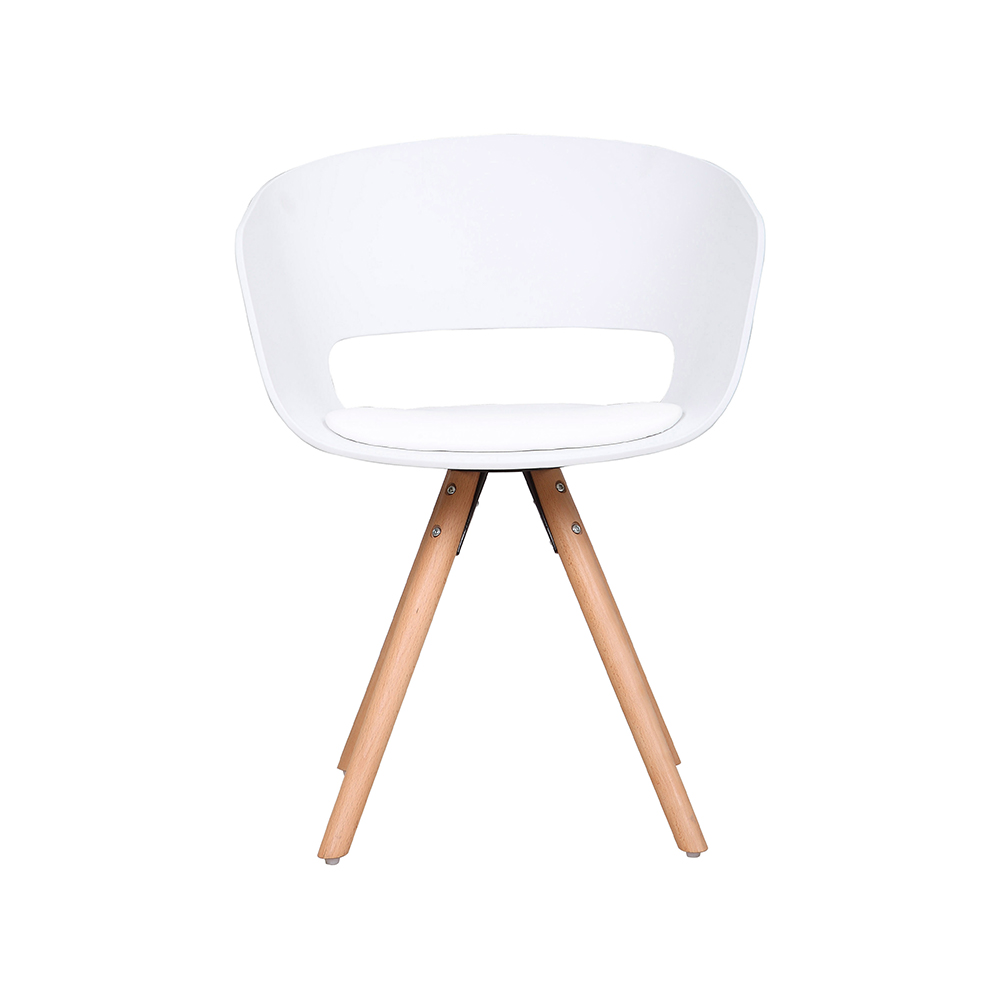 ZY-9018-4  Plastic Seat Linen Fabric Dining Chair