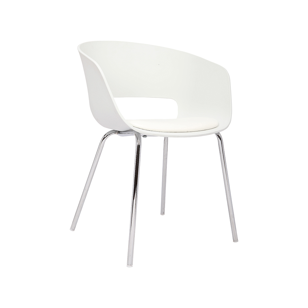 ZY-9018 450mm Seat Height White Dining Chair