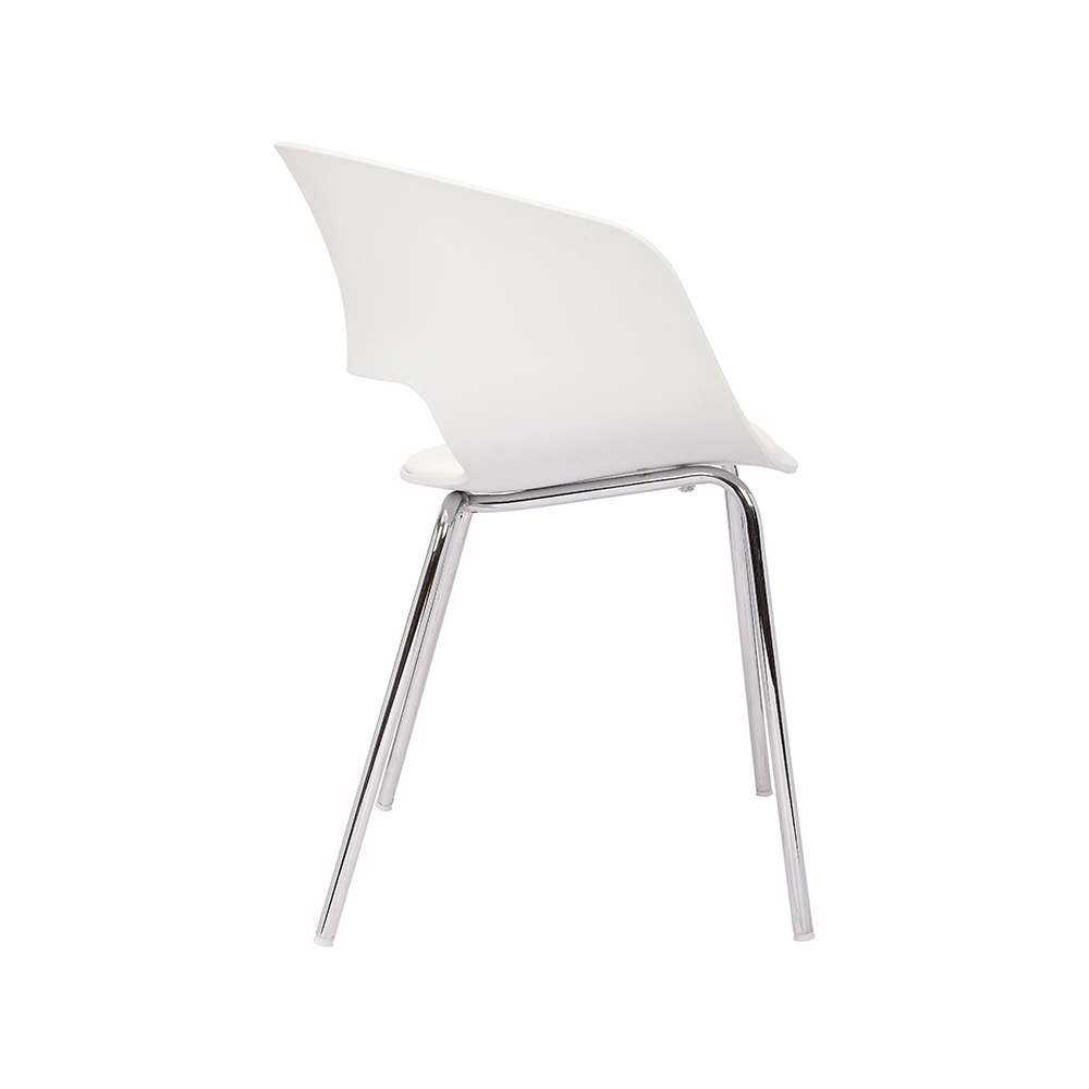 ZY-9018 450mm Seat Height White Dining Chair