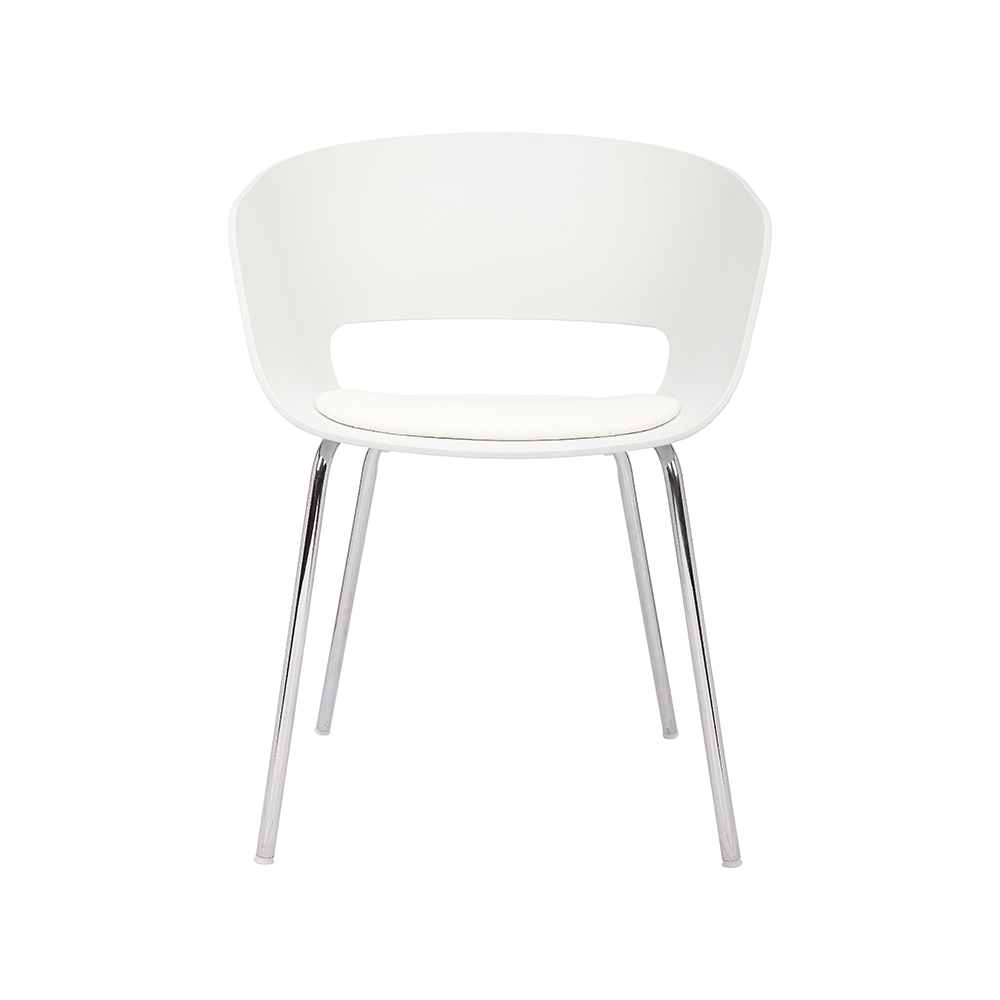 ZY-9018 450mm Seat Height White Dining Chair
