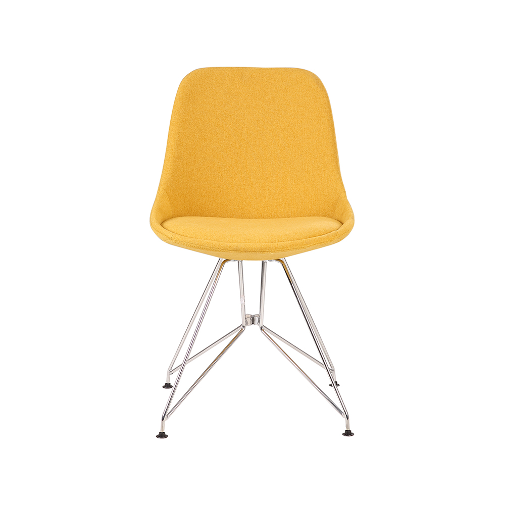 ZY-9019-4 Metal bracket leg chromed dining chair