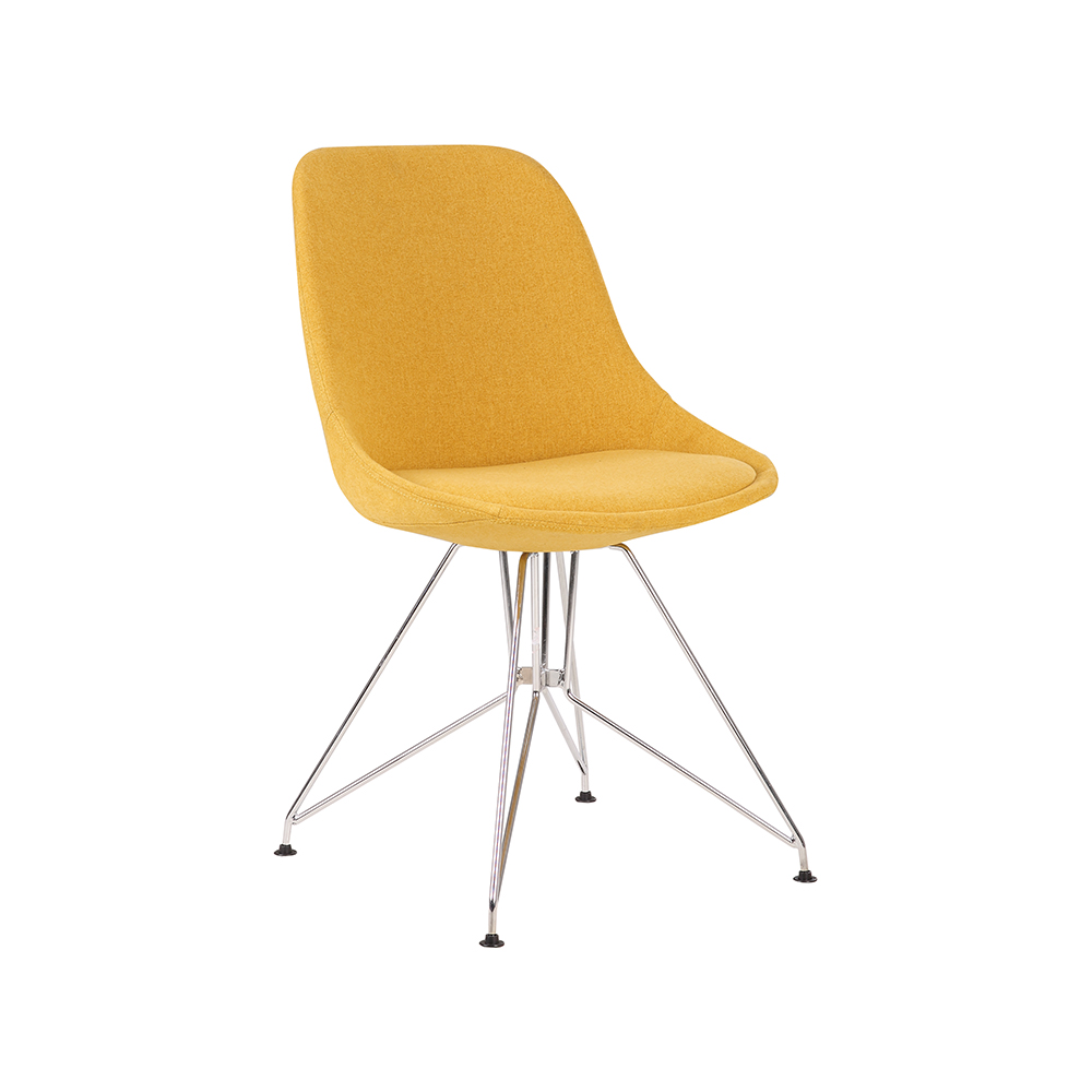 ZY-9019-4 Metal bracket leg chromed dining chair