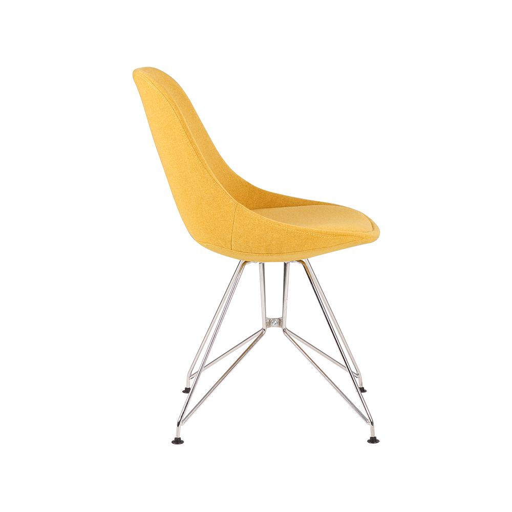 ZY-9019-4 Metal bracket leg chromed dining chair