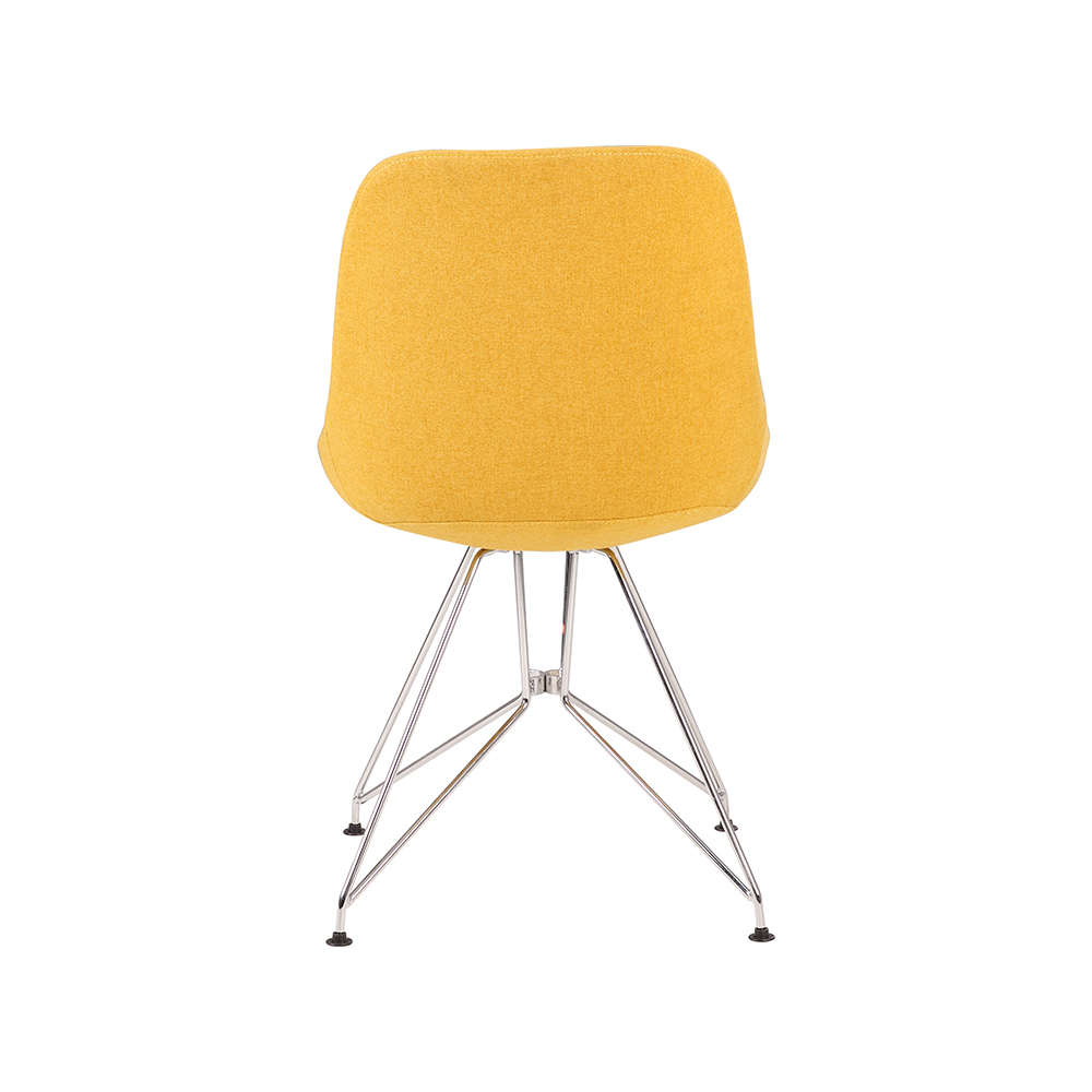 ZY-9019-4 Metal bracket leg chromed dining chair