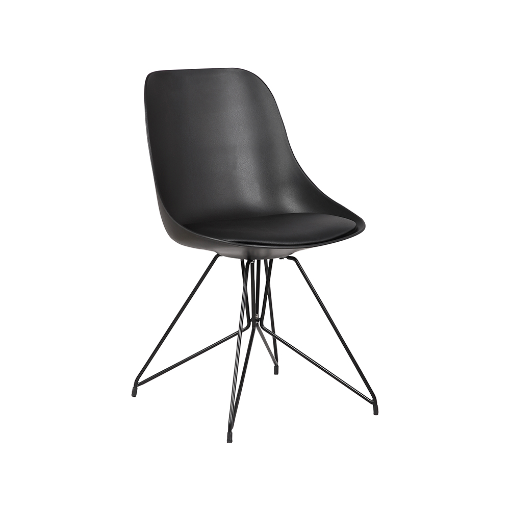 ZY-9019-4 Metal bracket leg chromed dining chair