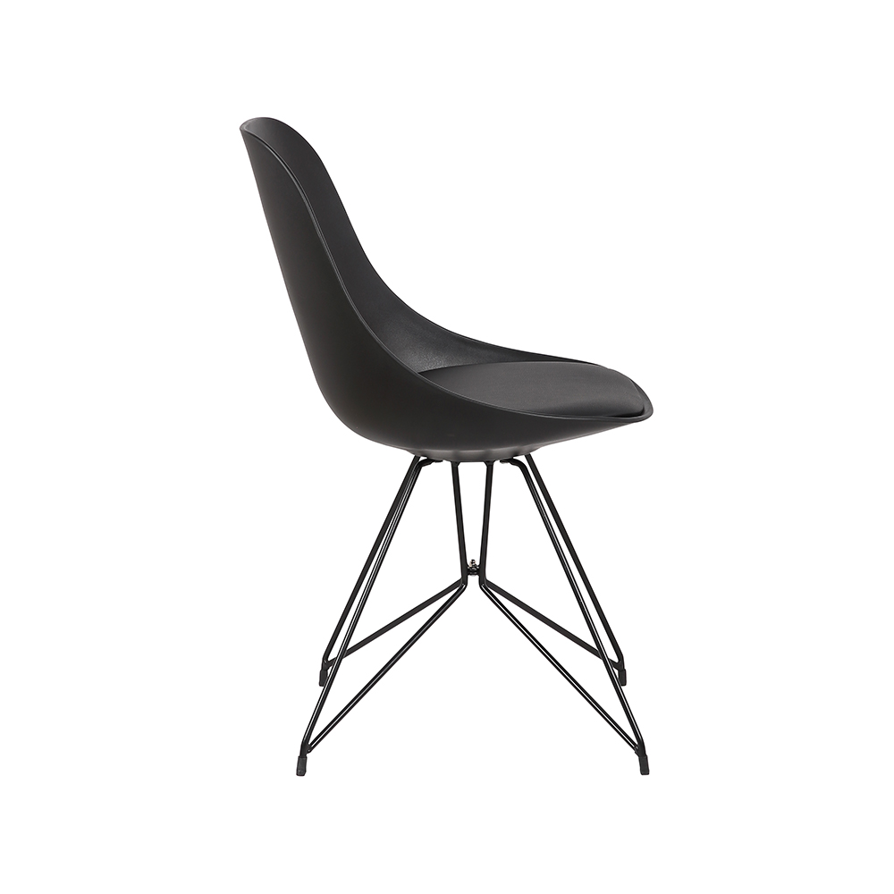ZY-9019-4 Metal bracket leg chromed dining chair