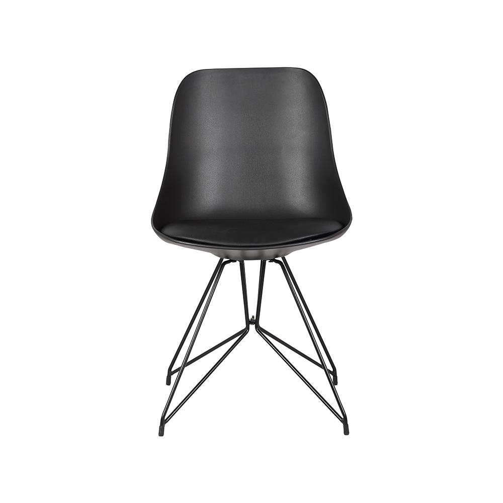 ZY-9019-4 Metal bracket leg chromed dining chair