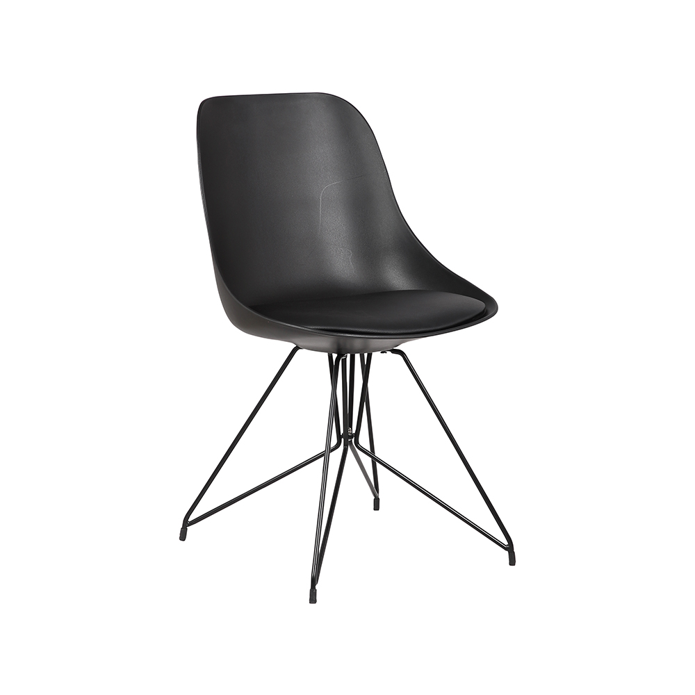 ZY-9019-4 Metal bracket leg chromed dining chair
