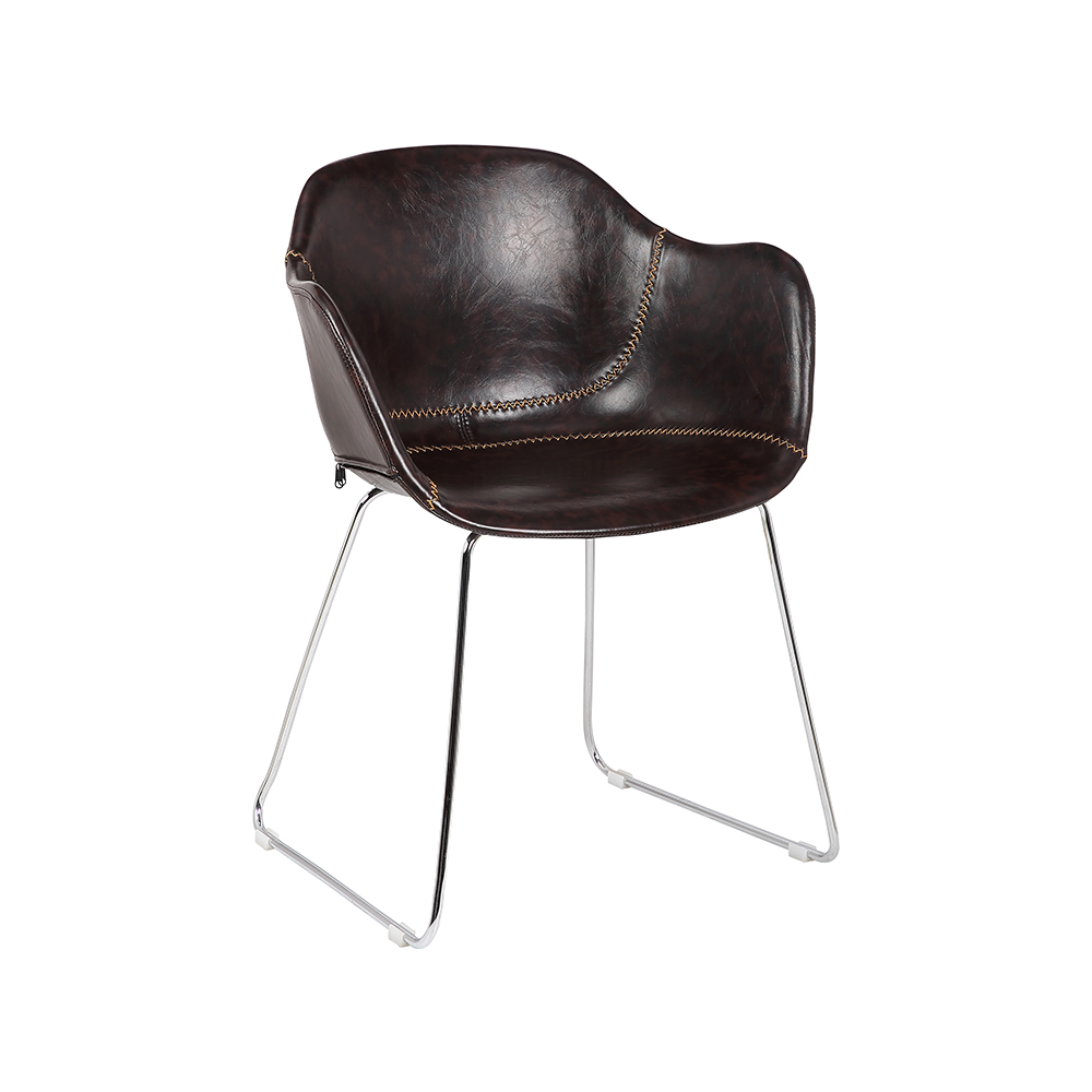 ZY-9028-1 Plastic seat Metal  tube dining chair