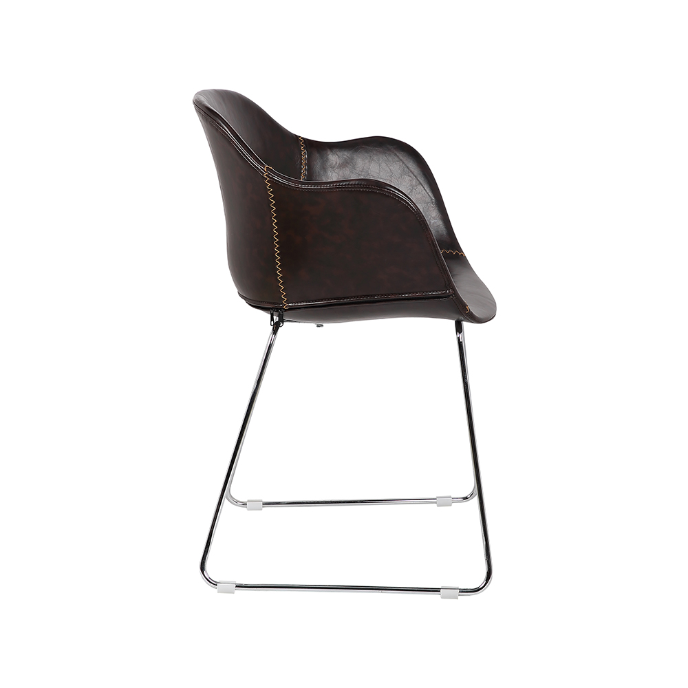 ZY-9028-1 Plastic seat Metal  tube dining chair