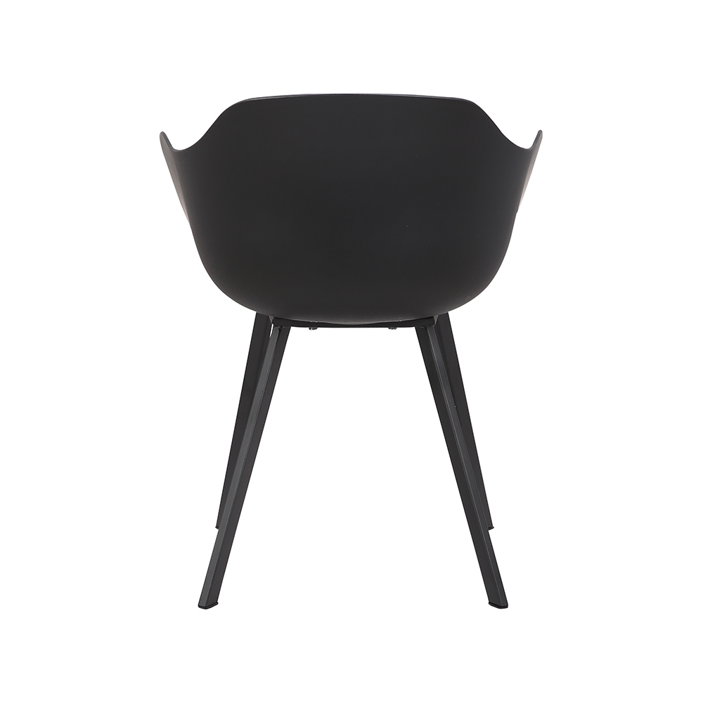 ZY-9028-2 Metal square tube leg black dining chair