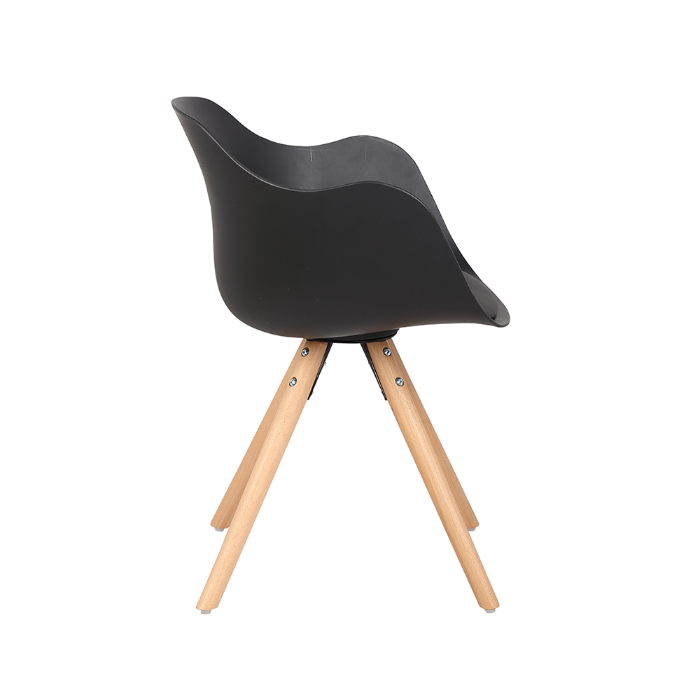 ZY-9028-4 leg black PU leather dining chair