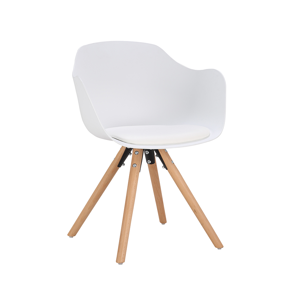 ZY-9028-4 leg black PU leather dining chair