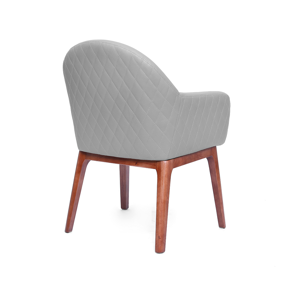 ZY-9032 Rubber wood frame and leg dining chair
