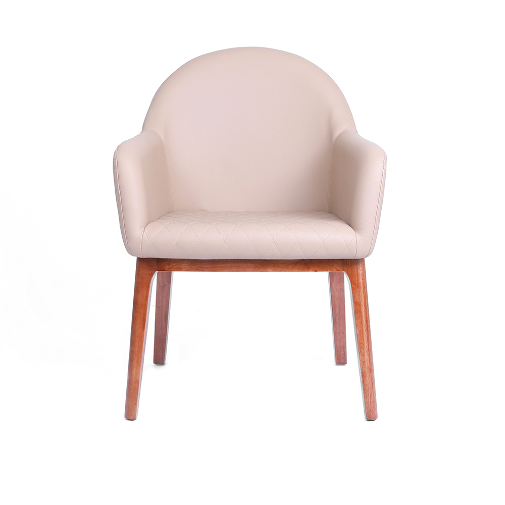ZY-9032 Rubber wood frame and leg dining chair
